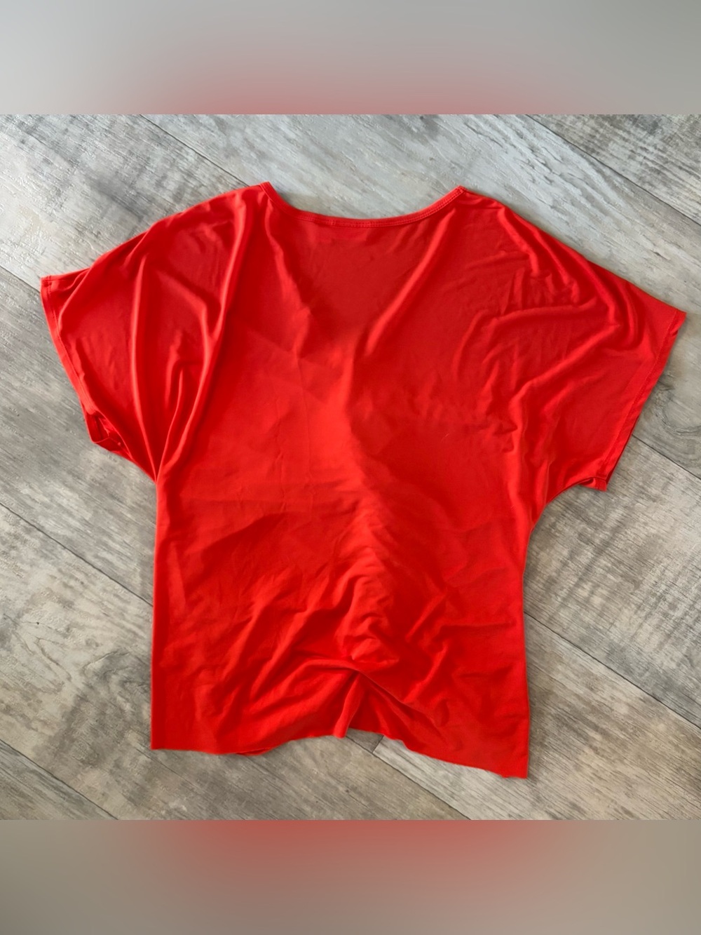 Cato Vibrant Orange Ruffled V-Neck top-054 - Picture 4 of 4